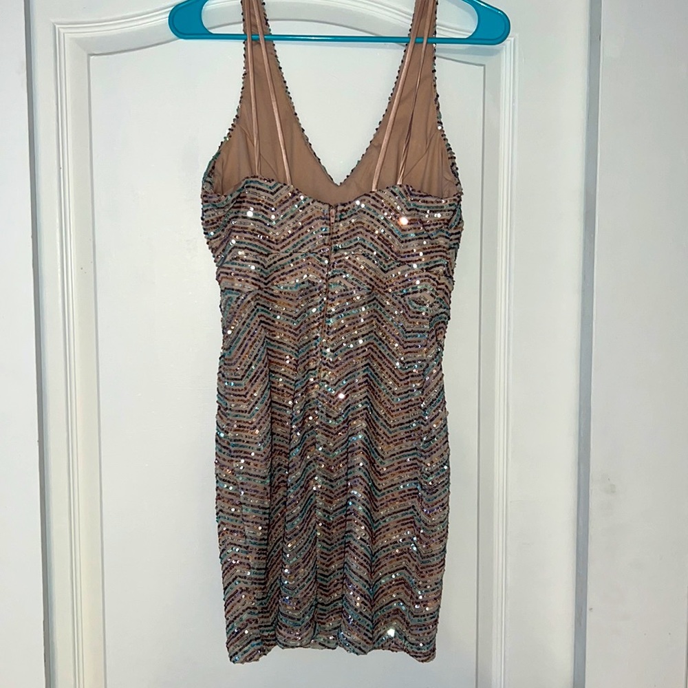 Multi Color Sequence Mini Dress - image 2